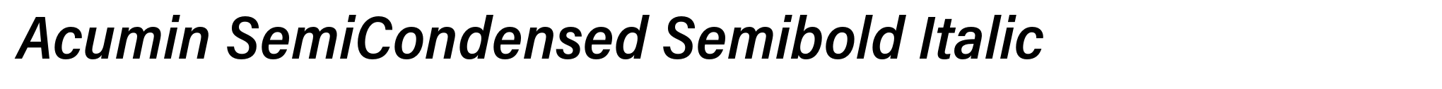 Acumin SemiCondensed Semibold Italic image